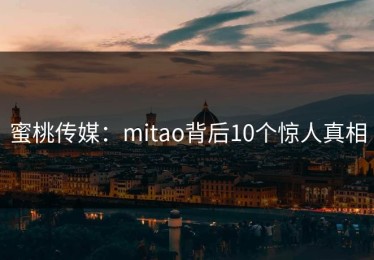 蜜桃传媒：mitao背后10个惊人真相