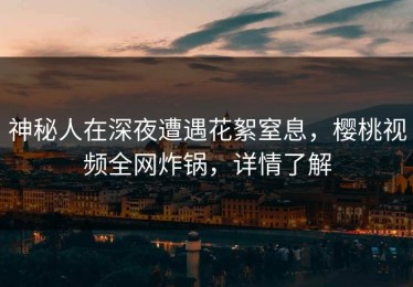 神秘人在深夜遭遇花絮窒息，樱桃视频全网炸锅，详情了解